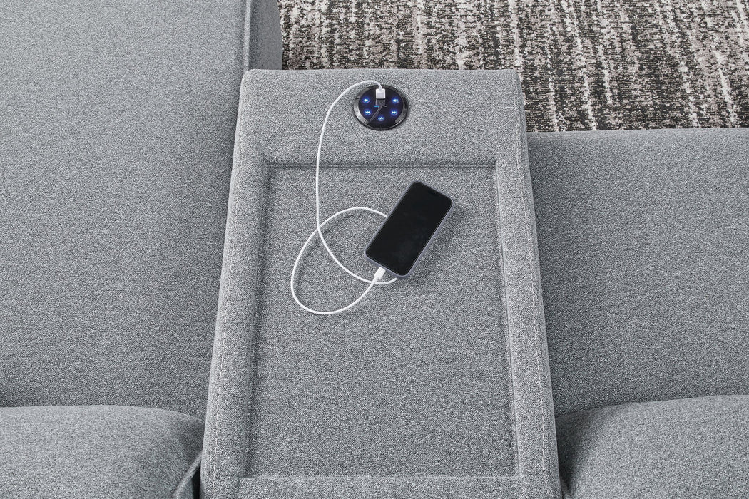 ModMax II Reclining Sectional with Chaise and Audio Console